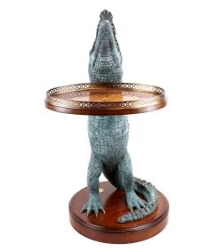 Exclusive Art Deco Crocodile Table - A. Stevens - Whiskey Table - Whiskey Bar For Sale