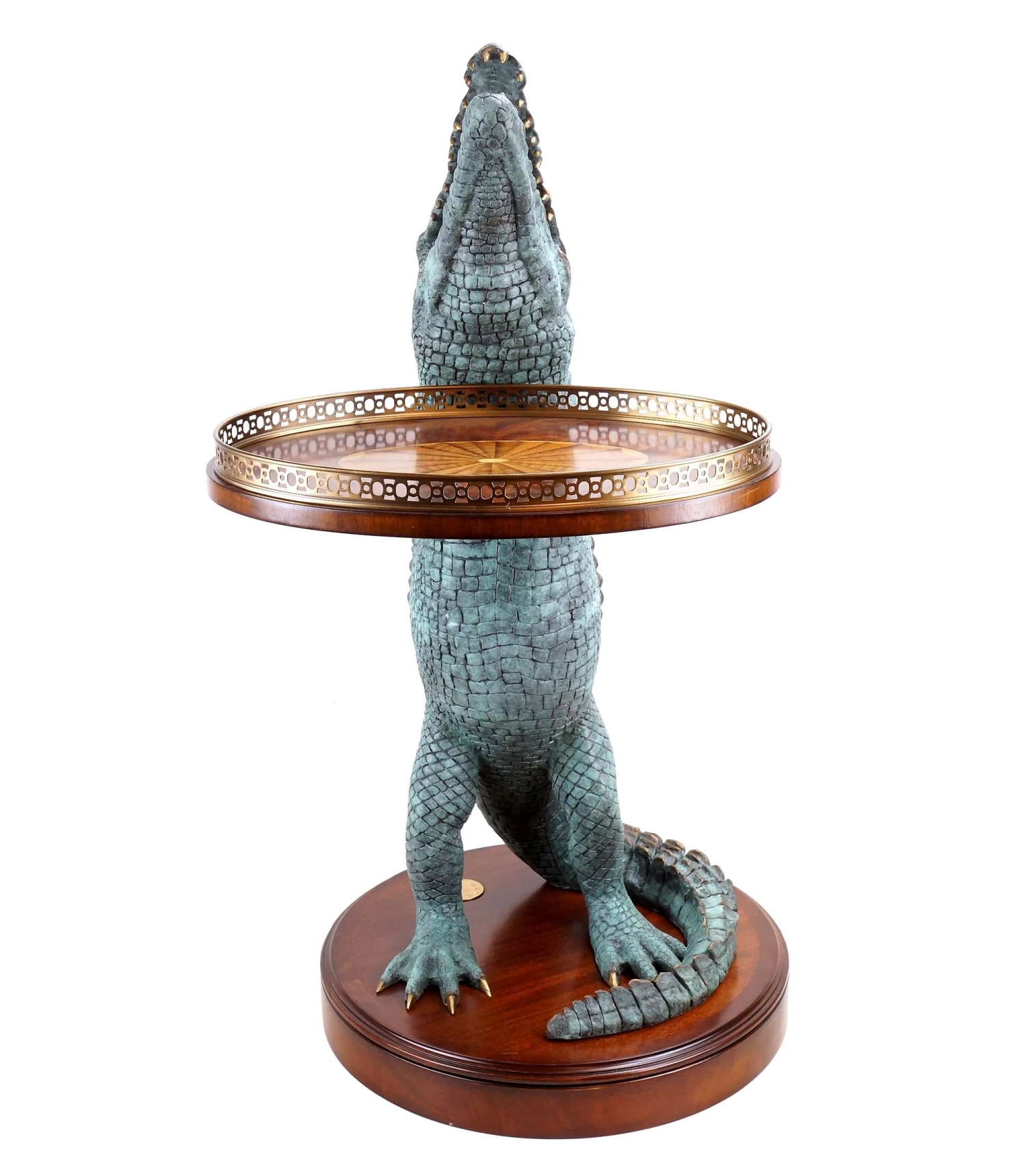 Exclusive Art Deco Crocodile Table - A. Stevens - Whiskey Table - Whiskey Bar For Sale 1 Exclusive Art Deco Crocodile Table - A. Stevens - Whiskey Table - Whiskey Bar For Sale