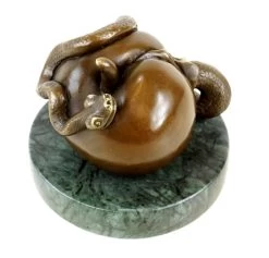 The Forbidden Fruit - Vagina Apple Bronze Figurine - Signed Milo