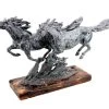 Contemporary Art - Wild Horses - Galloping Horses - Signed Milo - Horse Statue