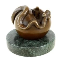 The Forbidden Fruit - Vagina Apple Bronze Figurine - Signed Milo -Salvador Dali Shop DSC084635aee0449cab7a