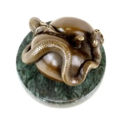 The Forbidden Fruit - Vagina Apple Bronze Figurine - Signed Milo -Salvador Dali Shop DSC08470