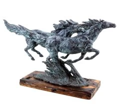 Contemporary Art - Wild Horses - Galloping Horses - Signed Milo - Horse Statue -Salvador Dali Shop DSC08474
