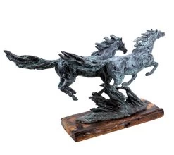 Contemporary Art - Wild Horses - Galloping Horses - Signed Milo - Horse Statue -Salvador Dali Shop DSC08476