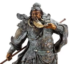 General Guan Yu - Large Samurai Sculpture - Signed Milo - Chinese Statue - Military Bronze For Sale -Salvador Dali Shop DSC08490