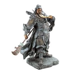 General Guan Yu - Large Samurai Sculpture - Signed Milo - Chinese Statue - Military Bronze For Sale