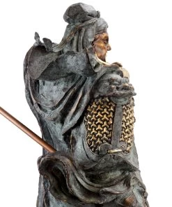 General Guan Yu - Large Samurai Sculpture - Signed Milo - Chinese Statue - Military Bronze For Sale -Salvador Dali Shop DSC08511