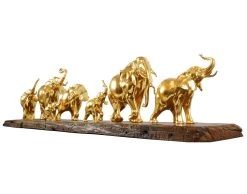 Gilded Herd Of Elephants By Milo - Elephant Figurine - Elephant Statue - Elephant Sculpture 8 Gilded Herd Of Elephants By Milo - Elephant Figurine - Elephant Statue - Elephant Sculpture -Salvador Dali Shop DSC08534