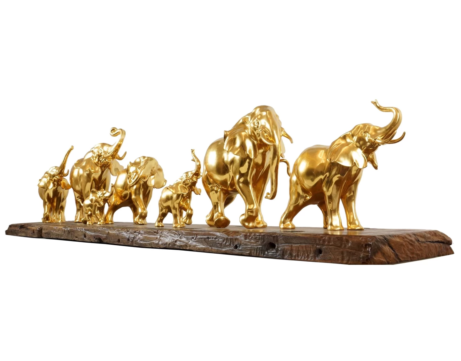 Gilded Herd Of Elephants By Milo - Elephant Figurine - Elephant Statue - Elephant Sculpture 4 Gilded Herd Of Elephants By Milo - Elephant Figurine - Elephant Statue - Elephant Sculpture - Image 4