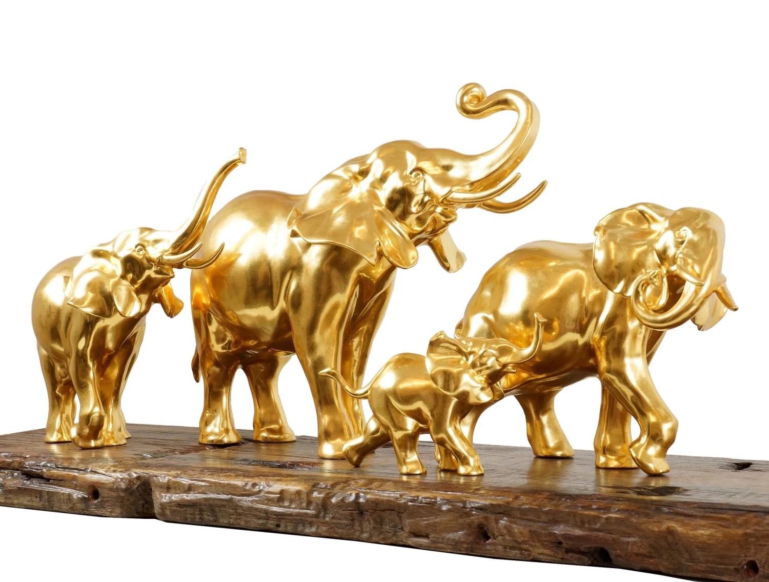 Gilded Herd Of Elephants By Milo - Elephant Figurine - Elephant Statue - Elephant Sculpture 1 Gilded Herd Of Elephants By Milo - Elephant Figurine - Elephant Statue - Elephant Sculpture