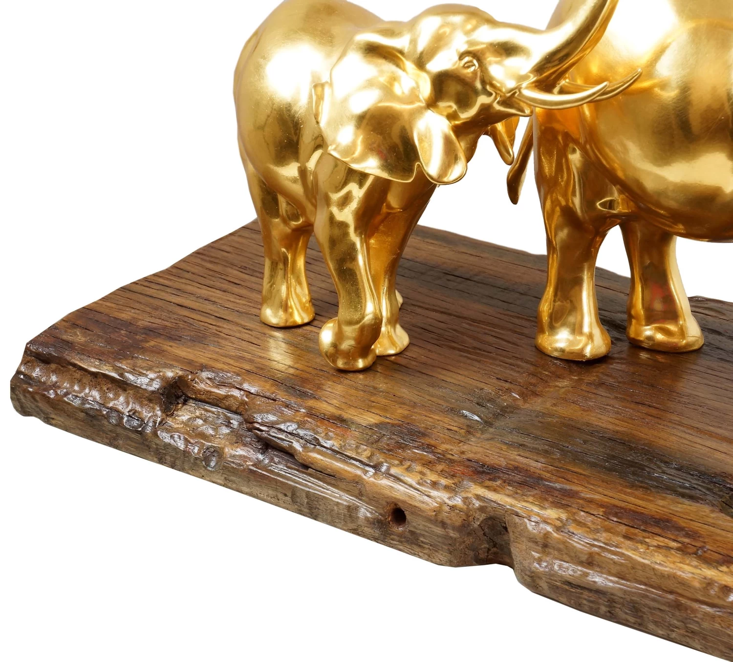 Gilded Herd Of Elephants By Milo - Elephant Figurine - Elephant Statue - Elephant Sculpture 2 Gilded Herd Of Elephants By Milo - Elephant Figurine - Elephant Statue - Elephant Sculpture - Image 2