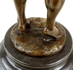Bronze Bodybuilder Figurine Arni - Trophy - Signed Milo -Salvador Dali Shop DSC08588