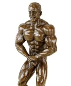 Bronze Bodybuilder Figurine Arni - Trophy - Signed Milo -Salvador Dali Shop DSC08594