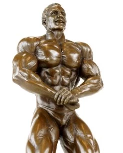 Bronze Bodybuilder Figurine Arni - Trophy - Signed Milo -Salvador Dali Shop DSC08596