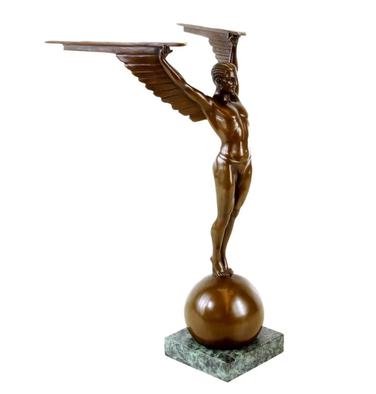 Icarus Art Deco Bronze Sculpture - Signed Gennarelli 1 Icarus Art Deco Bronze Sculpture - Signed Gennarelli