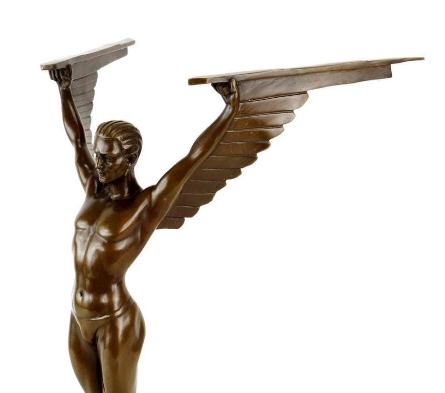 Icarus Art Deco Bronze Sculpture - Signed Gennarelli 2 Icarus Art Deco Bronze Sculpture - Signed Gennarelli - Image 2
