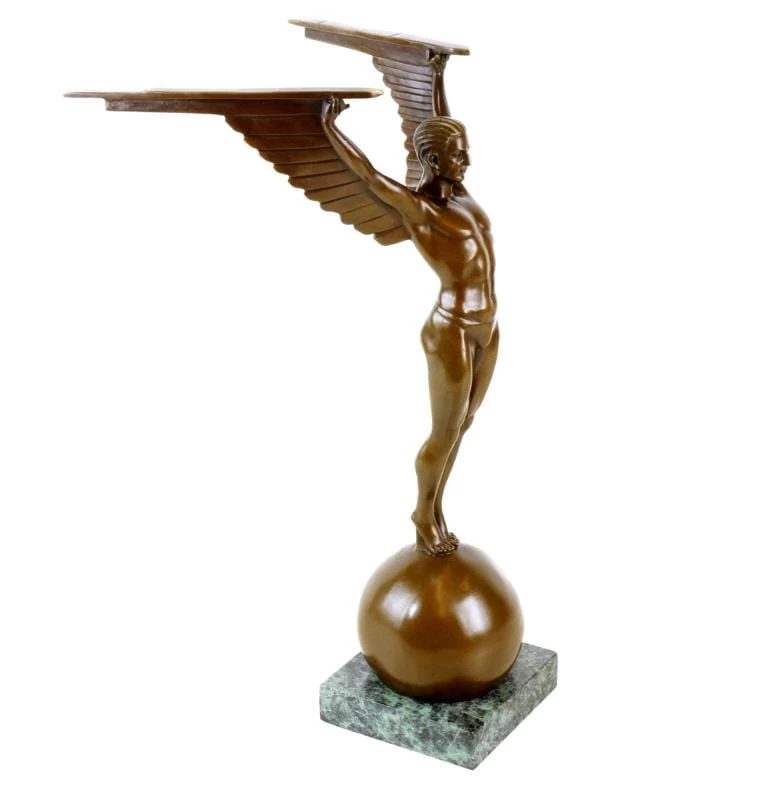Icarus Art Deco Bronze Sculpture - Signed Gennarelli 4 Icarus Art Deco Bronze Sculpture - Signed Gennarelli - Image 4