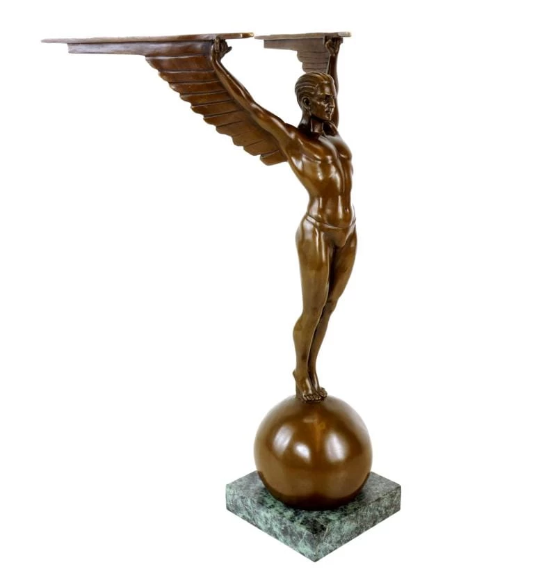 Icarus Art Deco Bronze Sculpture - Signed Gennarelli 8 Icarus Art Deco Bronze Sculpture - Signed Gennarelli - Image 8