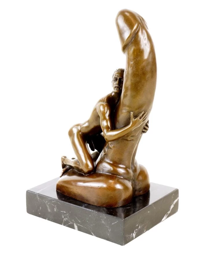Man On Giant Phallus - Erotic Nude - Signed M. Nick - Gay Bronze 5 Man On Giant Phallus - Erotic Nude - Signed M. Nick - Gay Bronze - Image 5
