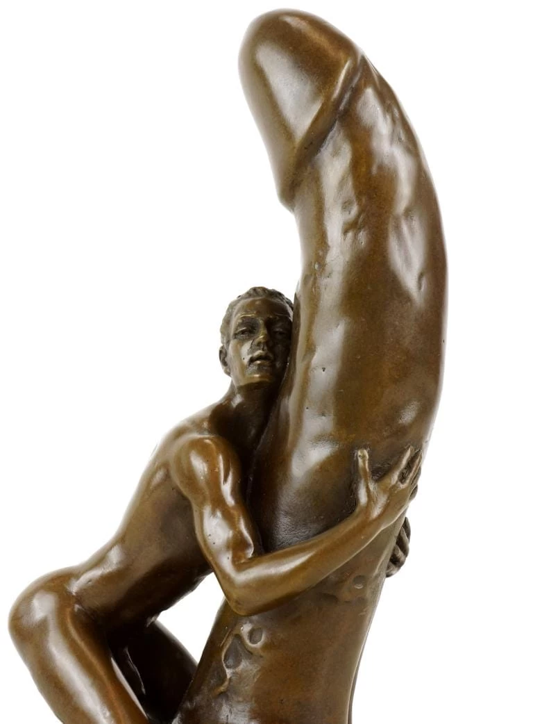 Man On Giant Phallus - Erotic Nude - Signed M. Nick - Gay Bronze 6 Man On Giant Phallus - Erotic Nude - Signed M. Nick - Gay Bronze - Image 6