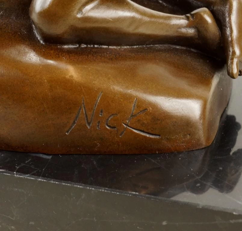 Man On Giant Phallus - Erotic Nude - Signed M. Nick - Gay Bronze 7 Man On Giant Phallus - Erotic Nude - Signed M. Nick - Gay Bronze - Image 7