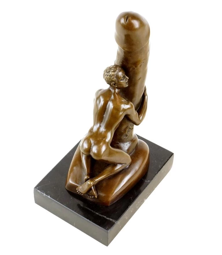 Man On Giant Phallus - Erotic Nude - Signed M. Nick - Gay Bronze 9 Man On Giant Phallus - Erotic Nude - Signed M. Nick - Gay Bronze - Image 9