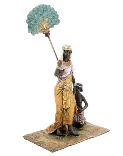 Egyptian Pharaoh With Slave - Carpet Bronze - Bergmann Stamp -Salvador Dali Shop DSC08940