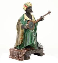 Vienna Bronze - Arabian With Lute - Arabian Musician - Bergmann-Stamp