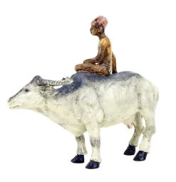 Vienna Bronze - Arabian Boy Riding A Water Buffalo - Bergmann