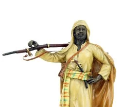 Vienna Bronze Figurine - Arabian Warrior With Rifle - Bergmann Stamp 10 Vienna Bronze Figurine - Arabian Warrior With Rifle - Bergmann Stamp -Salvador Dali Shop DSC08986
