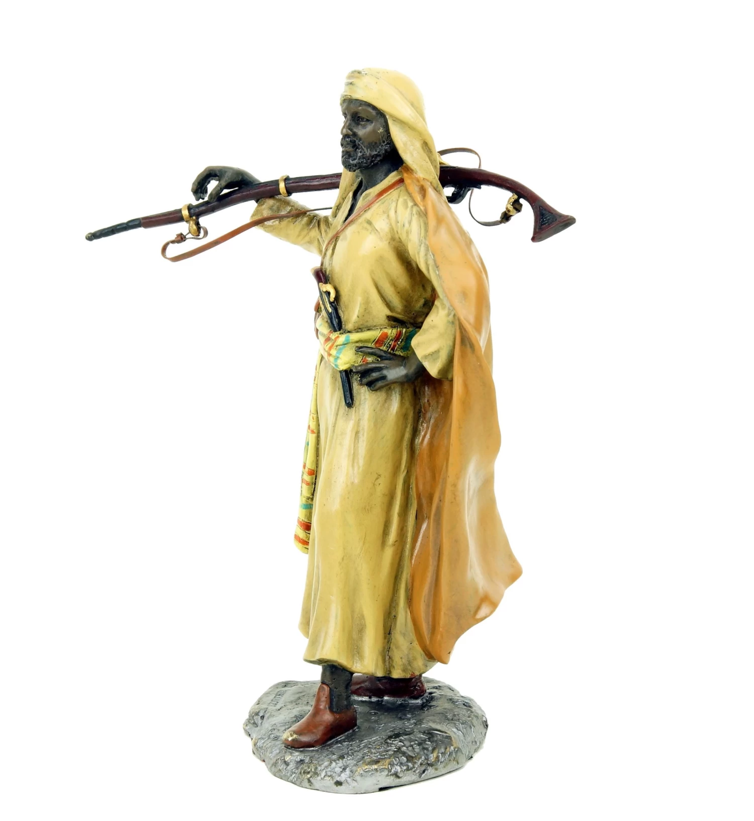 Vienna Bronze Figurine - Arabian Warrior With Rifle - Bergmann Stamp 2 Vienna Bronze Figurine - Arabian Warrior With Rifle - Bergmann Stamp - Image 2