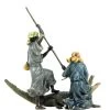 Hand Painted Vienna Bronze - Arabian Crocodile Hunters - Bergmann