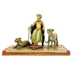 Erotic Nude - Pharaoh With Lionesses - Bergmann - Carpet Bronze -Salvador Dali Shop DSC09031