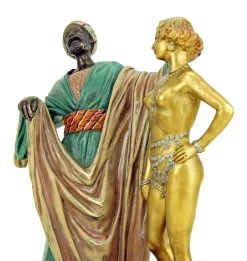 Erotic Nude - Slave Trader With Nude Female Slave - Bergmann Stamp -Salvador Dali Shop DSC09070