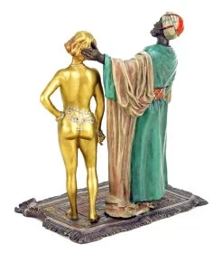 Erotic Nude - Slave Trader With Nude Female Slave - Bergmann Stamp -Salvador Dali Shop DSC09071