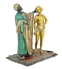 Erotic Nude - Slave Trader With Nude Female Slave - Bergmann Stamp -Salvador Dali Shop DSC09075