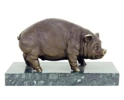 Bronze Pig / Domestic Pig - Bronze Statue - Sculpture By Bugatti -Salvador Dali Shop DSC09084