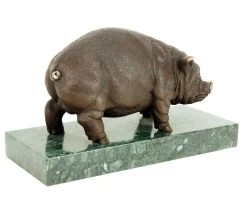 Bronze Pig / Domestic Pig - Bronze Statue - Sculpture By Bugatti -Salvador Dali Shop DSC09094