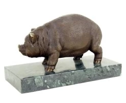 Bronze Pig / Domestic Pig - Bronze Statue - Sculpture By Bugatti -Salvador Dali Shop DSC09099