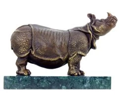 Rhinoceros Bronze Figurine By Rembrandt Bugatti - Animal Rhino Statue -Salvador Dali Shop DSC09112