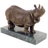 Rhinoceros Bronze Figurine By Rembrandt Bugatti - Animal Rhino Statue