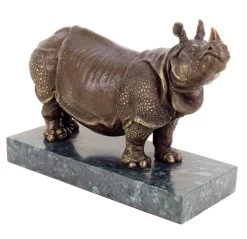 Rhinoceros Bronze Figurine By Rembrandt Bugatti - Animal Rhino Statue