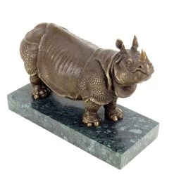 Rhinoceros Bronze Figurine By Rembrandt Bugatti - Animal Rhino Statue -Salvador Dali Shop DSC09118