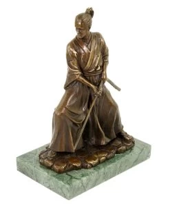 Samurai With Sword - Limited Bronze Statue By Milo