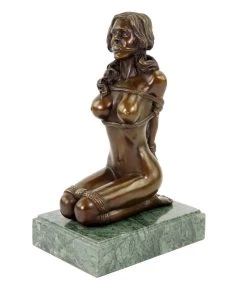 Bondage Statue - Erotic Girl Dakota - Bronze Nude - J. Patoue -Salvador Dali Shop DSC09297