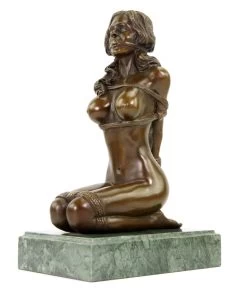 Bondage Statue - Erotic Girl Dakota - Bronze Nude - J. Patoue