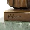 Martin Luther Statue - Vintage Bronze Figurine - Signed Milo