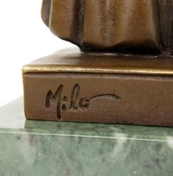 Martin Luther Statue - Vintage Bronze Figurine - Signed Milo