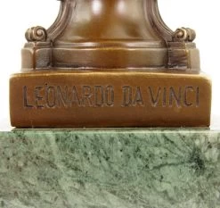Leonardo Da Vinci Bust - Limited Bronze Statue - Signed Milo -Salvador Dali Shop DSC09356