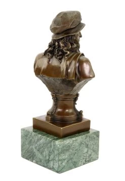 Leonardo Da Vinci Bust - Limited Bronze Statue - Signed Milo -Salvador Dali Shop DSC09363